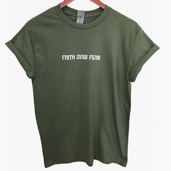 FAITH OVER FEAR Unisex Adult 100% Cotton T-Shirts - Various - Picture 7 of 9